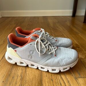 On Running CloudTec Helion Men's Athletic Sneakers - Grey & Orange - Size 9.5